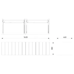Modulo Plato Badkamermeubel Voor Waskom | 140 Cm Middengrijs Lamel Front Middengrijs Blad 2 Lades Naast Elkaar -Badkamer Verkoop modulo plato badkamermeubel voor waskom 140 cm middengrijs lamel front middengrijs blad 2 lades naast elkaar bmk12 00030 6