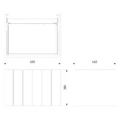 Modulo Plato Badkamermeubel Voor Waskom | 60 Cm Hoogglans Wit Lamel Front Donkerbruin Eiken Blad 1 Lade -Badkamer Verkoop modulo plato badkamermeubel voor waskom 60 cm hoogglans wit lamel front donkerbruin eiken blad 1 lade bmk11 00469 6