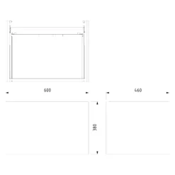 Modulo Plato Badkamermeubel Voor Waskom | 60 Cm Middenbruin Eiken Vlak Front Donkergrijs Beton Blad 1 Lade -Badkamer Verkoop modulo plato badkamermeubel voor waskom 60 cm middenbruin eiken vlak front donkergrijs beton blad 1 lade bmk11 01401 6