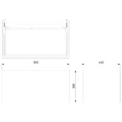 Modulo Plato Badkamermeubel Voor Waskom | 80 Cm Lichtbruin Eiken Vlak Front Middenbruin Eiken Blad 1 Lade -Badkamer Verkoop modulo plato badkamermeubel voor waskom 80 cm lichtbruin eiken vlak front middenbruin eiken blad 1 lade bmk11 01315 6