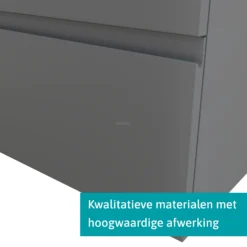 Modulo Plato Badkamermeubel Voor Waskom | 80 Cm Middengrijs Greeploos Front Donkergrijs Blad 1 Lade -Badkamer Verkoop modulo plato badkamermeubel voor waskom 80 cm middengrijs greeploos front donkergrijs blad 1 lade bmk11 00335 3