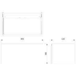 Modulo Plato Badkamermeubel Voor Waskom | 80 Cm Middengrijs Greeploos Front Donkergrijs Blad 1 Lade -Badkamer Verkoop modulo plato badkamermeubel voor waskom 80 cm middengrijs greeploos front donkergrijs blad 1 lade bmk11 00335 6