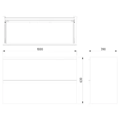 Modulo Slim Badkamermeubel Met Wastafel | 100 Cm Donkergrijs Greeploos Front Mineraalmarmer 2 Lades Onder Elkaar -Badkamer Verkoop modulo slim badkamermeubel met wastafel 100 cm donkergrijs greeploos front mineraalmarmer 2 lades onder elkaar bmw37 00313 6