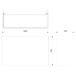Modulo Slim Badkamermeubel Met Wastafel | 100 Cm Lichtbruin Eiken Vlak Front Mineraalmarmer 2 Lades Onder Elkaar -Badkamer Verkoop modulo slim badkamermeubel met wastafel 100 cm lichtbruin eiken vlak front mineraalmarmer 2 lades onder elkaar bmw37 00345 6