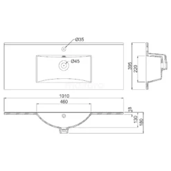Modulo Slim Badkamermeubel Met Wastafel | 100 Cm Mat Zwart Greeploos Front Keramiek 2 Lades Onder Elkaar -Badkamer Verkoop modulo slim badkamermeubel met wastafel 100 cm mat zwart greeploos front keramiek 2 lades onder elkaar bmw37 00547 5