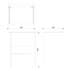 Modulo Slim Badkamermeubel Met Wastafel | 50 Cm Grijs Eiken Kader Front Mineraalmarmer 2 Lades Onder Elkaar -Badkamer Verkoop modulo slim badkamermeubel met wastafel 50 cm grijs eiken kader front mineraalmarmer 2 lades onder elkaar bmw37 00059 6