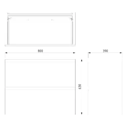 Modulo Slim Badkamermeubel Met Wastafel | 80 Cm Eiken Greeploos Front Keramiek 2 Lades Onder Elkaar -Badkamer Verkoop modulo slim badkamermeubel met wastafel 80 cm eiken greeploos front keramiek 2 lades onder elkaar bmw37 00782 4
