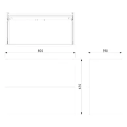 Modulo Slim Badkamermeubel Met Wastafel | 80 Cm Middenbruin Eiken Greeploos Front Keramiek 2 Lades Onder Elkaar -Badkamer Verkoop modulo slim badkamermeubel met wastafel 80 cm middenbruin eiken greeploos front keramiek 2 lades onder elkaar bmw37 00738 4