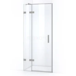 Quartz Douchedeur | 90 Cm Rvs Helder Glas Draaideur