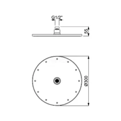 Radius Regendouche | Chroom 30 Cm Regendouche -Badkamer Verkoop radius regendouche chroom 30 cm regendouche 99.200.400 2
