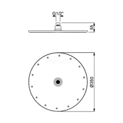 Radius Regendouche | Chroom 35 Cm Regendouche -Badkamer Verkoop radius regendouche chroom 35 cm regendouche 99.200.500 2
