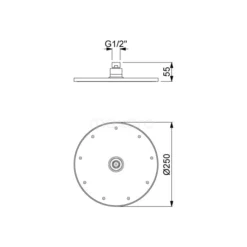 Radius Regendouche | Koper 25 Cm Regendouche -Badkamer Verkoop radius regendouche koper 25 cm regendouche 99.200.300kp 3