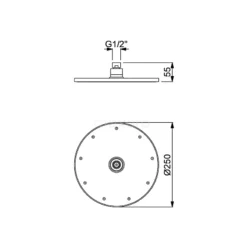 Radius Regendouche Opbouw | Chroom 25 Cm Regendouche Thermostatisch -Badkamer Verkoop radius regendouche opbouw chroom 25 cm regendouche thermostatisch boc55 00020 6