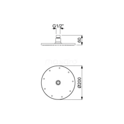 Radius Regendouche | Rvs 20 Cm Regendouche -Badkamer Verkoop radius regendouche rvs 20 cm regendouche 99.200.200br 2
