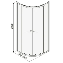 Ruby Allure Douchecabine | 100x100 Cm Chroom Helder Glas Schuifdeur Kwartrond -Badkamer Verkoop ruby allure douchecabine 100x100 cm chroom helder glas schuifdeur kwartrond r0820 1010c 8