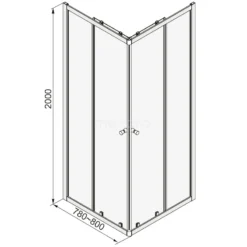 Ruby Allure Douchecabine | 80x70 Cm Chroom Helder Glas Schuifdeur Rechthoek -Badkamer Verkoop ruby allure douchecabine 80x70 cm chroom helder glas schuifdeur rechthoek l0820 0807c 8