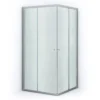 Ruby Allure Douchecabine | 80x80 Cm Chroom Matglas Schuifdeur Vierkant
