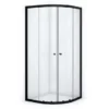 Ruby Allure Douchecabine | 90x90 Cm Mat Zwart Helder Glas Schuifdeur Kwartrond