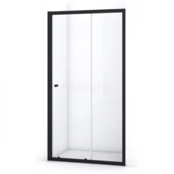 Ruby Allure Douchedeur | 110 Cm Mat Zwart Helder Glas Schuifdeur