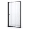 Ruby Allure Douchedeur | 115 Cm Mat Zwart Helder Glas Schuifdeur