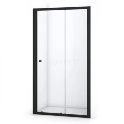 Ruby Allure Douchedeur | 115 Cm Mat Zwart Helder Glas Schuifdeur