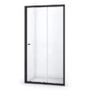 Ruby Allure Douchedeur | 120 Cm Mat Zwart Helder Glas Schuifdeur