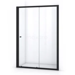 Ruby Allure Douchedeur | 135 Cm Mat Zwart Helder Glas Schuifdeur