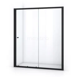 Ruby Allure Douchedeur | 175 Cm Mat Zwart Helder Glas Schuifdeur