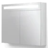 Spiegelkast Met Verlichting Filo 80x62,5cm Hoogglans Wit