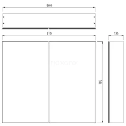 Spiegelkast Met Verlichting Lento 80x70cm Stopcontact -Badkamer Verkoop spiegelkast met verlichting lento 80x70cm stopcontact k45 0800 55505 7
