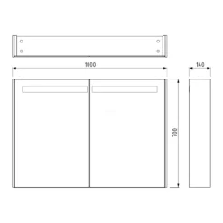 Spiegelkast Met Verlichting Modulo 100x70cm Donkerbruin Eiken -Badkamer Verkoop spiegelkast met verlichting modulo 100x70cm donkerbruin eiken k99 1000 59008 37 4