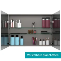 Spiegelkast Met Verlichting Modulo 100x70cm Eiken -Badkamer Verkoop spiegelkast met verlichting modulo 100x70cm eiken k99 1000 59009 32 2