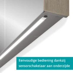 Spiegelkast Met Verlichting Modulo 120x70cm Lichtgrijs Eiken -Badkamer Verkoop spiegelkast met verlichting modulo 120x70cm lichtgrijs eiken k99 1200 59008 33 3