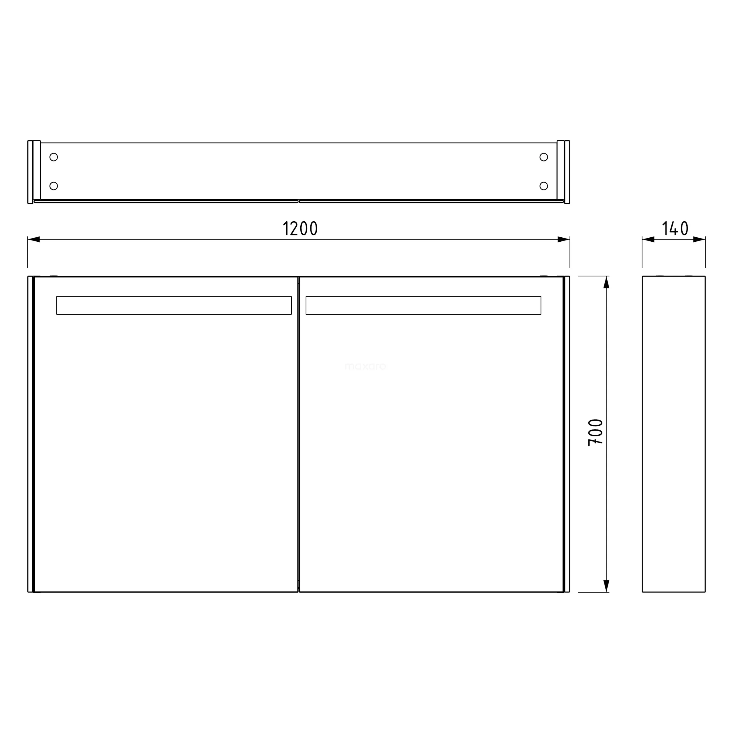 Spiegelkast Met Verlichting Modulo 120x70cm Middengrijs 5 Spiegelkast Met Verlichting Modulo 120x70cm Middengrijs - Afbeelding 5
