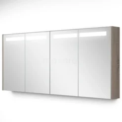 Spiegelkast Met Verlichting Modulo 160x70cm Eiken