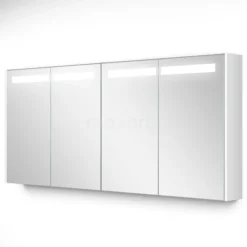 Spiegelkast Met Verlichting Modulo 160x70cm Hoogglans Wit