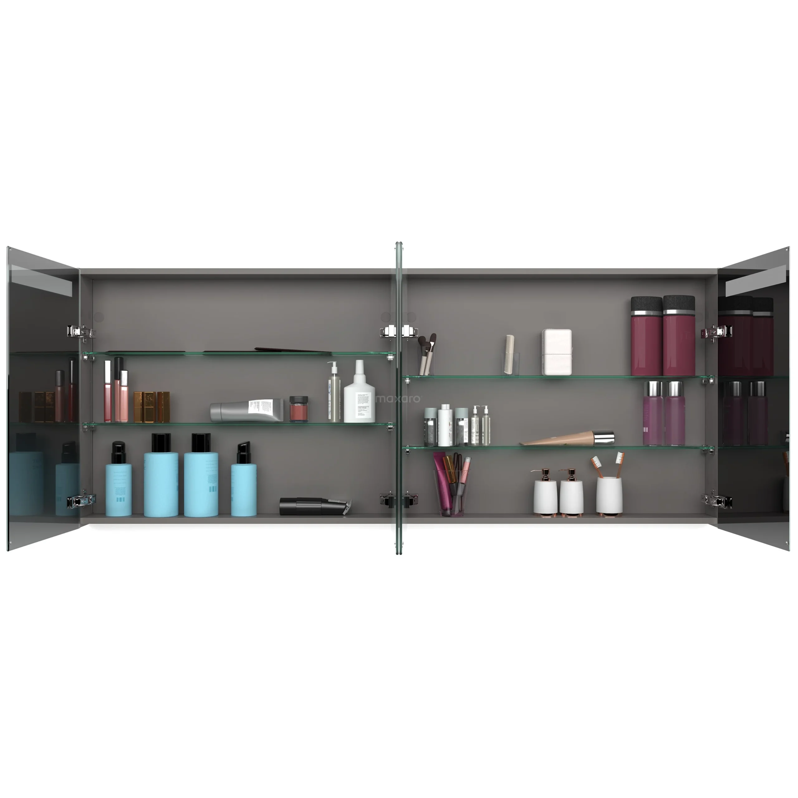 Spiegelkast Met Verlichting Modulo 180x70cm Lichtbruin Eiken 2 Spiegelkast Met Verlichting Modulo 180x70cm Lichtbruin Eiken - Afbeelding 2