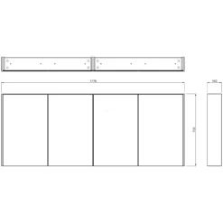 Spiegelkast Met Verlichting Modulo 180x70cm Mat Wit -Badkamer Verkoop spiegelkast met verlichting modulo 180x70cm mat wit k99 1800 59009 05 4