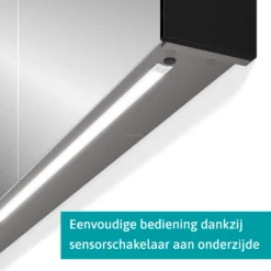 Spiegelkast Met Verlichting Modulo 60x70cm Hoogglans Zwart -Badkamer Verkoop spiegelkast met verlichting modulo 60x70cm hoogglans zwart k99 0600 59009 11 3
