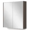Spiegelkast Met Verlichting Modulo 70x70cm Donkerbruin Eiken