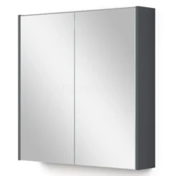 Spiegelkast Met Verlichting Modulo 70x70cm Donkergrijs