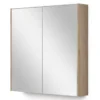 Spiegelkast Met Verlichting Modulo 70x70cm Lichtbruin Eiken