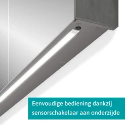 Spiegelkast Met Verlichting Modulo 70x70cm Lichtgrijs Beton -Badkamer Verkoop spiegelkast met verlichting modulo 70x70cm lichtgrijs beton k99 0700 59009 50 3