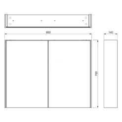 Spiegelkast Met Verlichting Modulo 70x70cm Middenbruin Eiken -Badkamer Verkoop spiegelkast met verlichting modulo 70x70cm middenbruin eiken k99 0700 59009 36 4