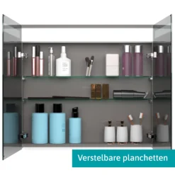 Spiegelkast Met Verlichting Modulo 80x70cm Grijs Eiken -Badkamer Verkoop spiegelkast met verlichting modulo 80x70cm grijs eiken k99 0800 59008 39 2