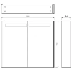 Spiegelkast Met Verlichting Modulo 80x70cm Hoogglans Wit -Badkamer Verkoop spiegelkast met verlichting modulo 80x70cm hoogglans wit k99 0800 59008 04 4