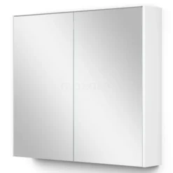 Spiegelkast Met Verlichting Modulo 80x70cm Mat Wit