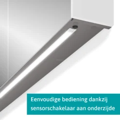 Spiegelkast Met Verlichting Modulo 80x70cm Mat Wit -Badkamer Verkoop spiegelkast met verlichting modulo 80x70cm mat wit k99 0800 59009 05 3