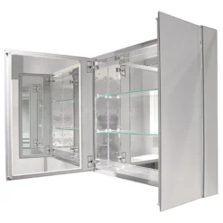 Spiegelkast Mio 125x66cm Aluminium 3 Deuren -Badkamer Verkoop spiegelkast mio 125x66cm aluminium 3 deuren k03 1250 45605 3