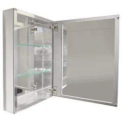 Spiegelkast Mio 50x66cm Aluminium 1 Deur -Badkamer Verkoop spiegelkast mio 50x66cm aluminium 1 deur k03 0500 45605 2